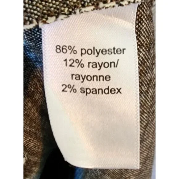 NEW Maurices Women's Double Breasted Blazer Jacket Houndstooth Tan/Brown Size XL - Picture 11 of 15